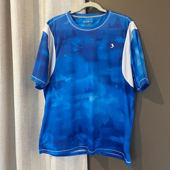 Reel Legends Freeline, Performance Blue Manta Ray print, Size Large - Picture 1 of 5